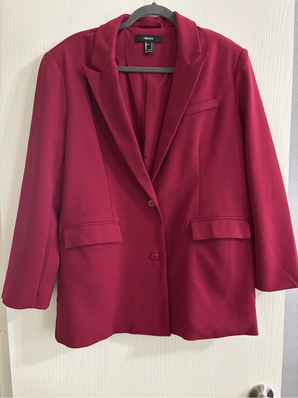 Forever 21 Women's Burgundy Blazer Jacket Size 6